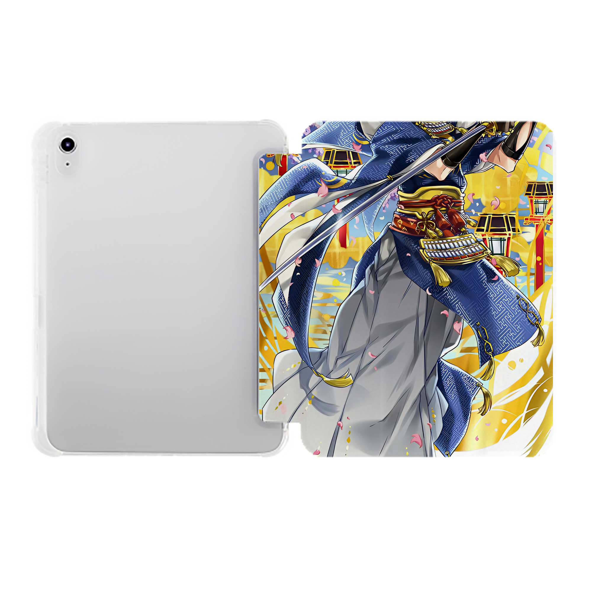 （画像用） 刀剣乱舞 Touken Ranbu IPad ケース ペン収納付き 三つ折りスタンド PUレザー×シリコン 対応機種9.5/10.5/10.9インチ